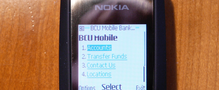 BCU mobile rendered on a Nokia mobile phone.