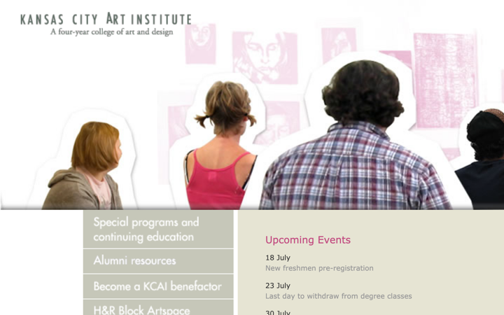 Kansas City Art Institute Website Poster Image